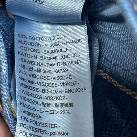 Levis 315 Shaping Bootcut Blue Denim Jeans Mid Rise Size 33x32 a1640 - Picture 3 of 5